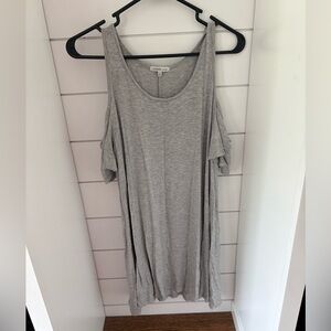 Charlotte Russe Gray Relaxed Cut Out Tunic